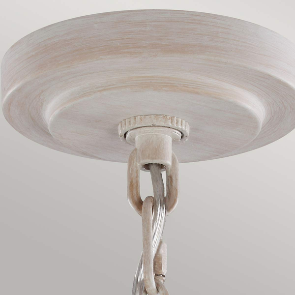 Lampa wisząca na łańcuchu Hartsville FE-HARTSVILLE3 Feiss świecznikowa biała brązowa