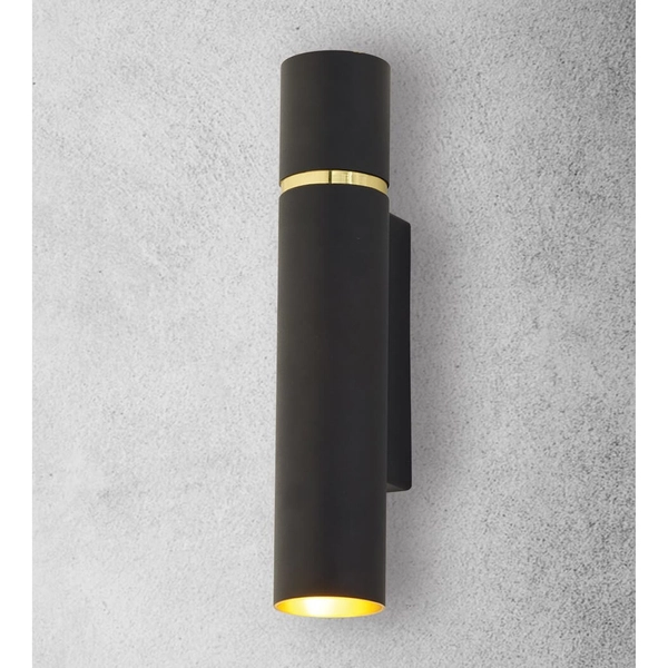 Kinkiet ścienny Lynx MZ5000 Milagro do sypialni tuba czarny złoty
