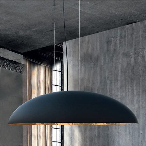 Loftowa lampa wisząca Canoe 7926 czarna nad łóżko do sypialni