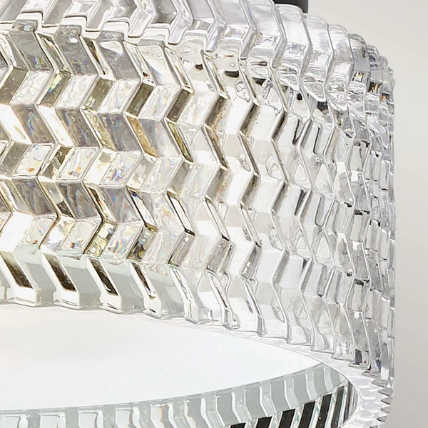 Glamour sufitowa lampa Elle HK-ELLE-F-S-BK kryształowa czarna