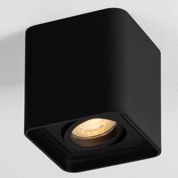 Lampa nasufitowa ESTERO LE44395 kwadrat kostka do gabinetu czarna
