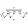 Kinkiet LAMPA industrialna CRODO 93-71125 Candellux regulowana OPRAWA metalowy plafon rustykalny szary