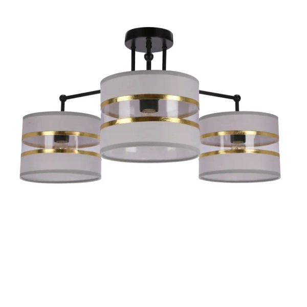 Sufitowa lampa z abażurami Andy 33-00514 biały złoty czarny