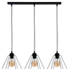 LAMPA wisząca BASKET 7215 Milagro druciana OPRAWA metalowa listwa ZWIS klatki loft czarne