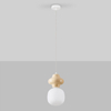 Dziecięca lampa wisząca VILROSA LE44553 szklana biała beżowa