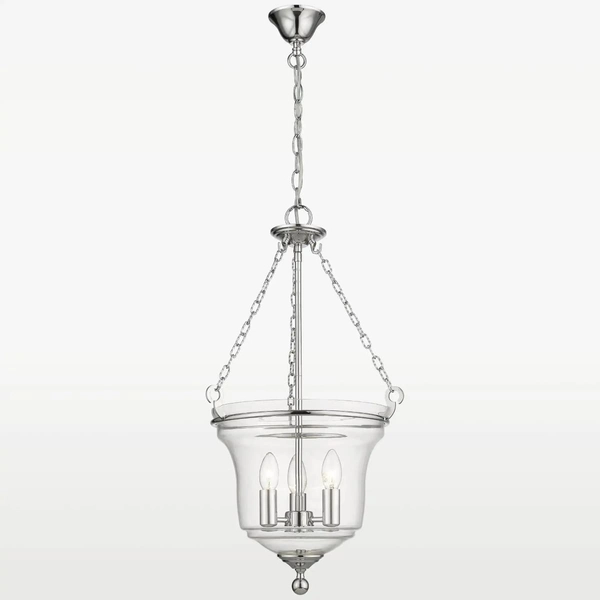 Wisząca lampa pałacowa Prague p03950ch Cosmolight metal szkło srebrna