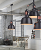 Sypialniana lampa wisząca Darling czarna nad łóżko loft