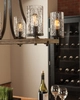 Lampa wisząca podłużna QN-ANGELO8-ISLE drewniana czarna