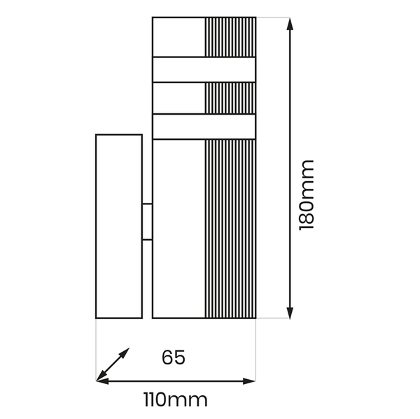 Elewacyjny kinkiet Vini EKO0733 Eko-light IP54 metalowy czarny