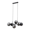 Salonowa lampa wisząca Molite PND-1098-6-BK szklana przydymiona czarna