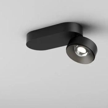 Sufitowa lampa regulowana QRLED next czarna soczewka LED 6W 3000K na korytarz 16525-L930-W3-00-12