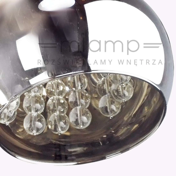 Potrójna lampa wisząca CRYSTAL P0076-03N-B5FZ kryształ chrom przezroczysty