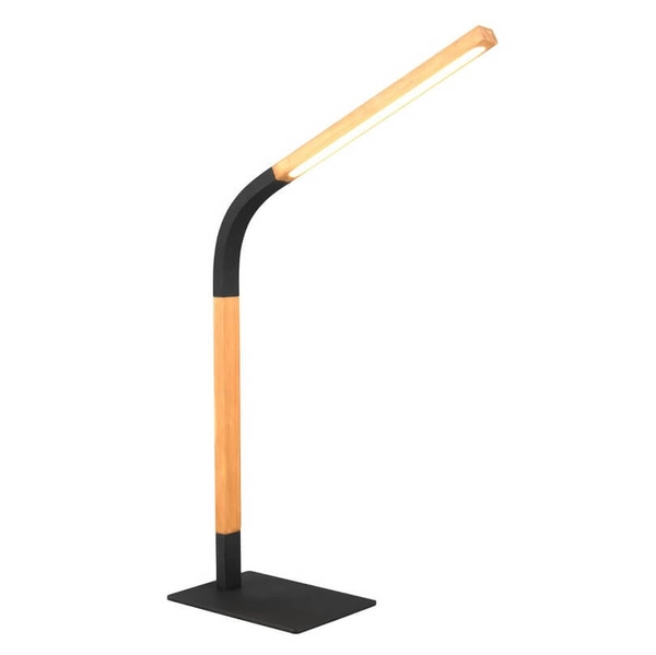 Drewniana lampka gabinetowa Norris 545210132 LED 7W 3000K brązowa czarna