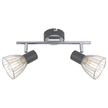 Druciana LAMPA sufitowa MODO 92-61522 Candellux metalowa OPRAWA listwa SPOT reflektorki chrom czarne