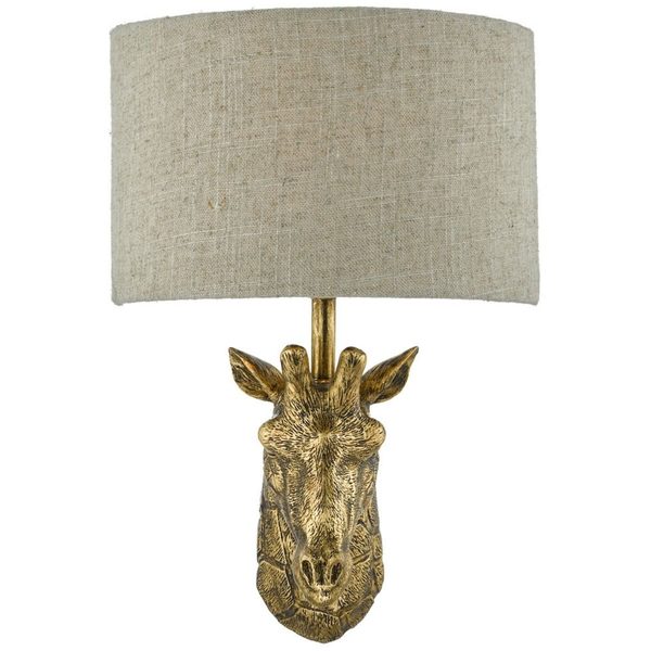 Kinkiet z abażurem Sophie Giraffe SOP0735 Dar Lighting żyrafa złoty
