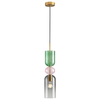 Szklana lampa wisząca PASTELLO ST-DN399B nad wyspę zielona szara