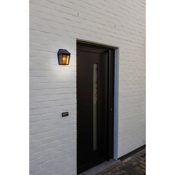 Lampa z czujnikiem na elewację AVONY 6916002330 latarenka IP44 czarna