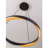 Wisząca lampa do jadalni PATAPO LE44460 LED 53W 3000K ring czarna złota