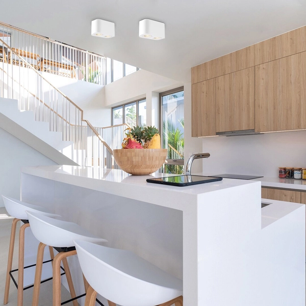 2-punktowa lampa sufitowa Kobald 2054 biały downlight ruchomy do biura