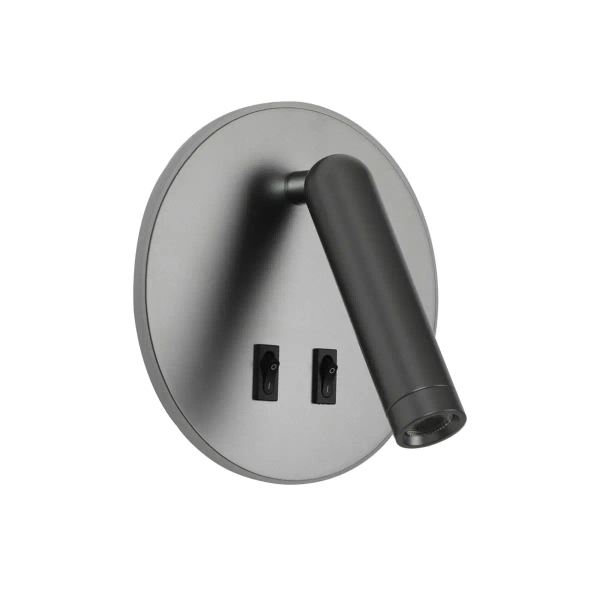 Ścienny kinkiet podłużny Furla WL-53742-1-GR LED 8W 3000K tuba szara