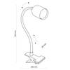 Lampka nocna z klipsem tuba Top 4561 TK Lighting metalowa czarna