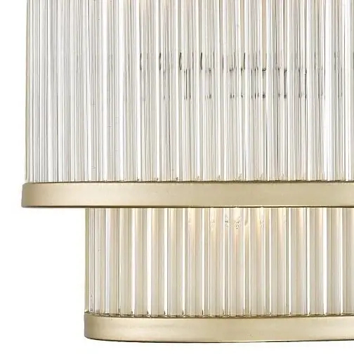 Lampa ścienna SERGIO W0528-02B-V6AC klasyczna szklany kinkiet złoty