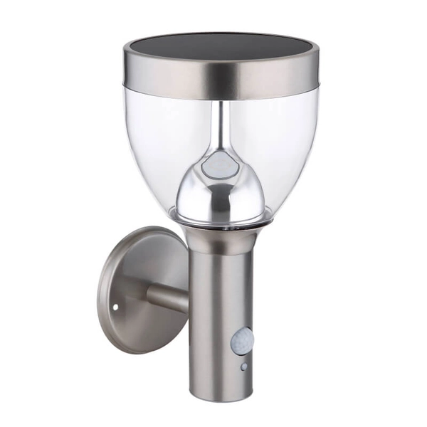 Kinkiet do ogrodu Solar 33435 Globo LED 6W 3000K czujnik ruchu IP44 srebrny