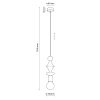 Modernistyczna lampa zwisająca Tower Brown 10703 do salonu brązowy
