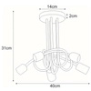 Plafon LAMPA sufitowa Deze K-3611 Kaja metalowa OPRAWA loftowe pręty sticks białe