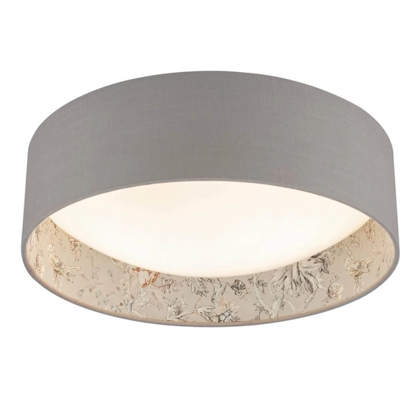 Sufitowa lampa Birch BIR5029-EH Dar Lighting nadruk roślinny tkaninowa wielokolorowa