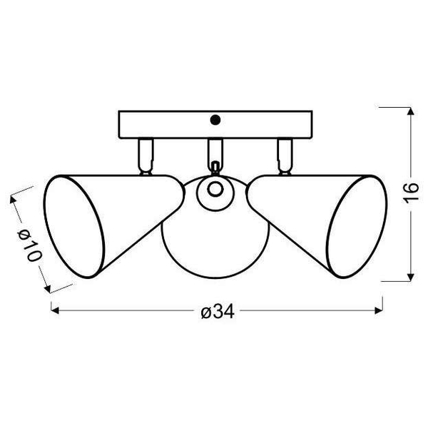 Plafon LAMPA sufitowa AMOR 98-63328 Candellux retro OPRAWA metalowe reflektorki regulowane szare