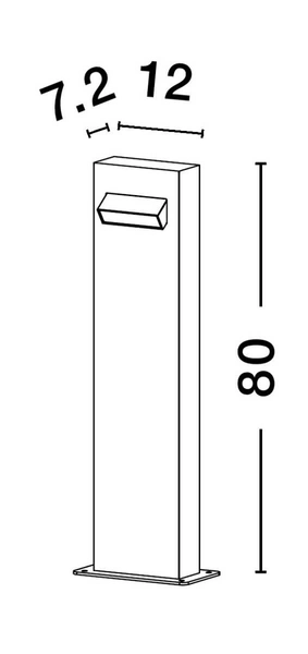 Stojąca lampa MONCLOVA LE71477 Luces Exclusivas przed dom LED 6W 3000K IP65 czarna