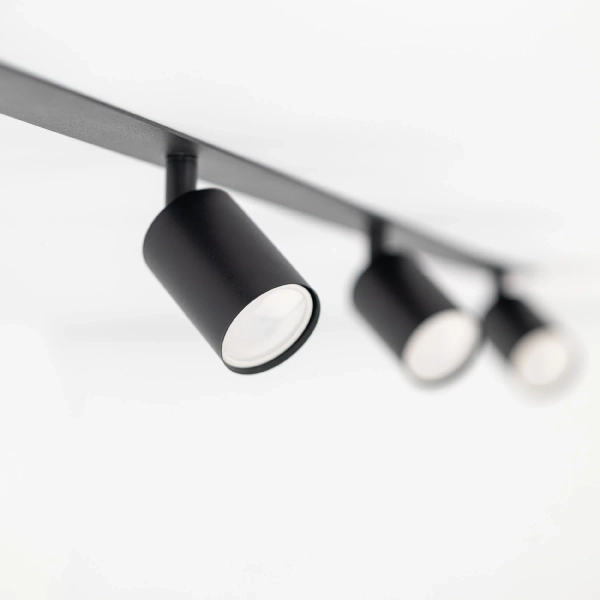 Podtynkowa lampa do przedpokoju Nex 10801 tubki na belce czarny