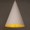 Zwisowa stożkowa lampa VESUVIO 41066 sypialniana beżowa złota