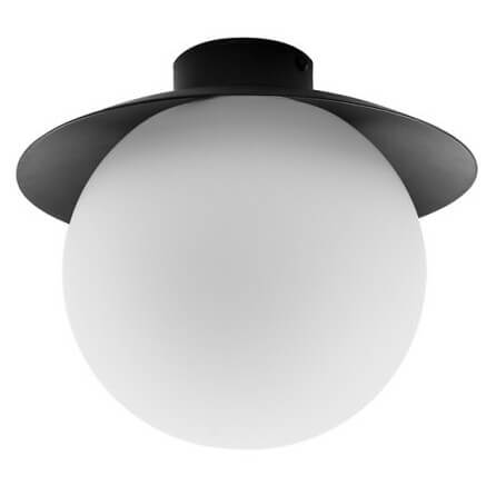 Kulista lampa nasufitowa Kuul KLC12000 szklana kula biała czarna