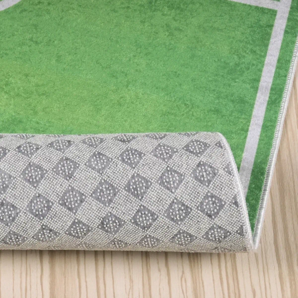 Sypialniany dywan do pokoju dziecięcego Boisko 323033 piłka nożna zielony