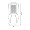 Latarnia solarna Kobra EKO0548 LED 200W 6500K IP65 szara