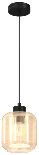 Lampa wisząca szklana Sombra MLP8370 bursztynowa czarna