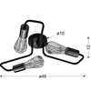Industrialna lampa sufitowa Herpe sticks czarny miedziany