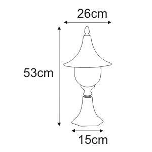 Zwenętrzna LAMPA stojąca Boston K-8133 Kaja metalowa OPRAWA ogrodowa latarenka masztowa IP44 czarna