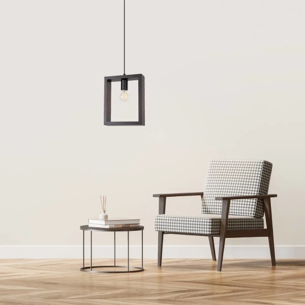 Wisząca lampa do salonu Aries SL.1311 Sollux pojedyncza wenge