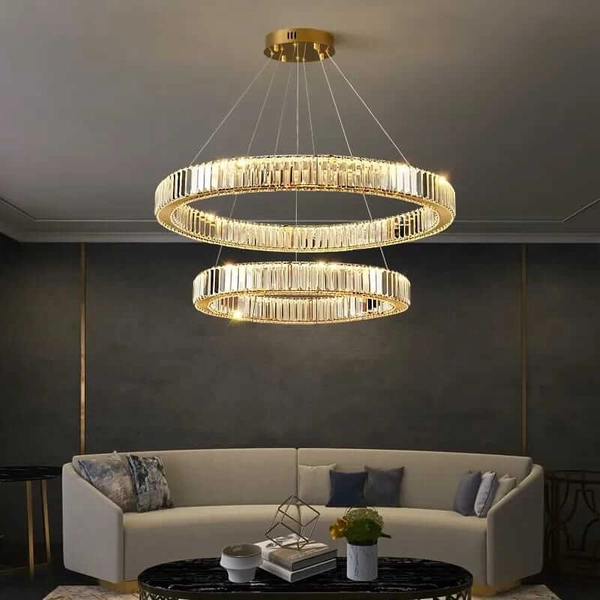 Żyrandol dwurzędowy Bohemia CGBOHEMIA2RING COPEL LED 40W 3000K ring złota