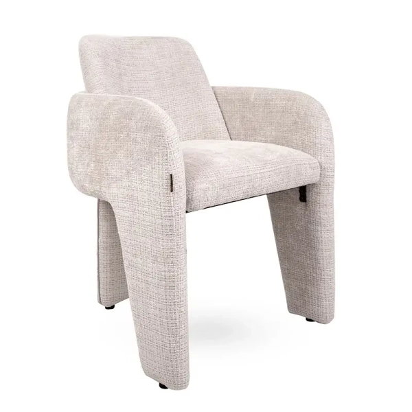 Beżowe krzesło LAUREN MM001501100355 tapicerowane tkanina 45cm