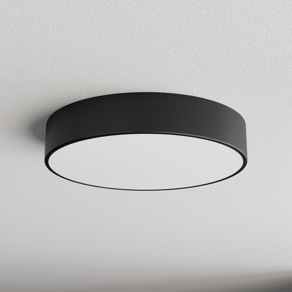 Natynkowa LAMPA sufitowa Cleo 137623613899 TEAM metalowa OPRAWA okrągły plafon czarna