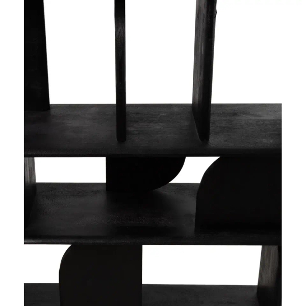 Regał NIVO MM001501100403 czarny drewniany do salonu 170cm