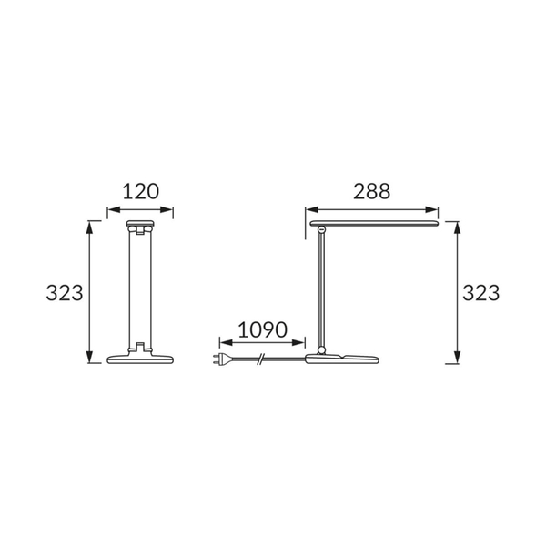 Biurkowa lampka Zet 04225 Ideus LED 5W 4300K na dotyk niebieska