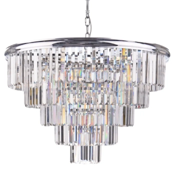 Kryształowa lampa wisząca Eulalia EUL1250 glamour kryształki chrom