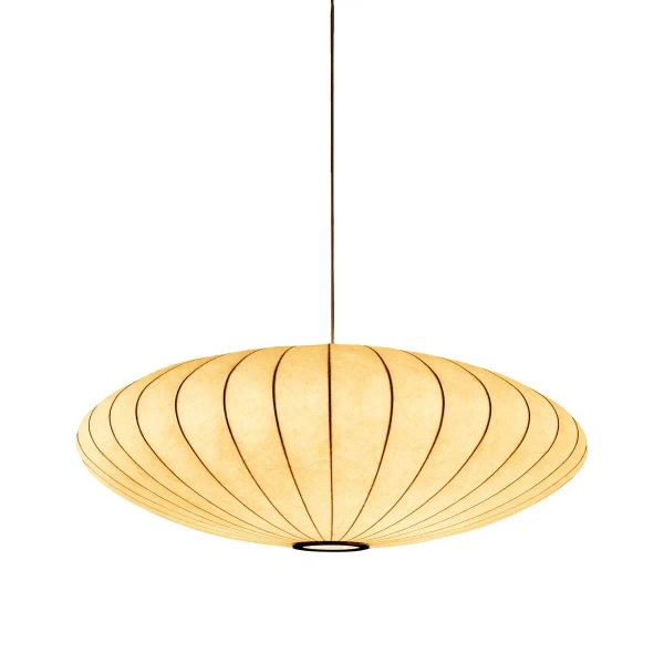 Lampa wisząca SILK FLAT ST-2328-60 z tkaniny kula biały