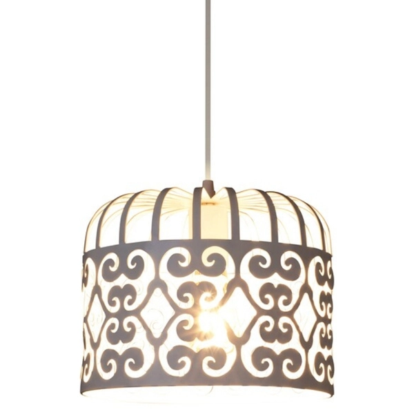 LAMPA wisząca ALESSANDRA 2161 Rabalux ażurowa OPRAWA metalowy zwis vintage biały