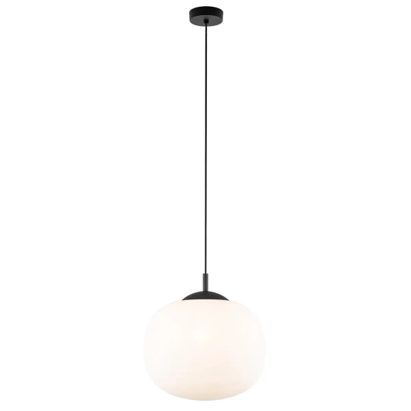 Wisząca lampa sypialniana VIBE 4804 szklana kula czarny biały